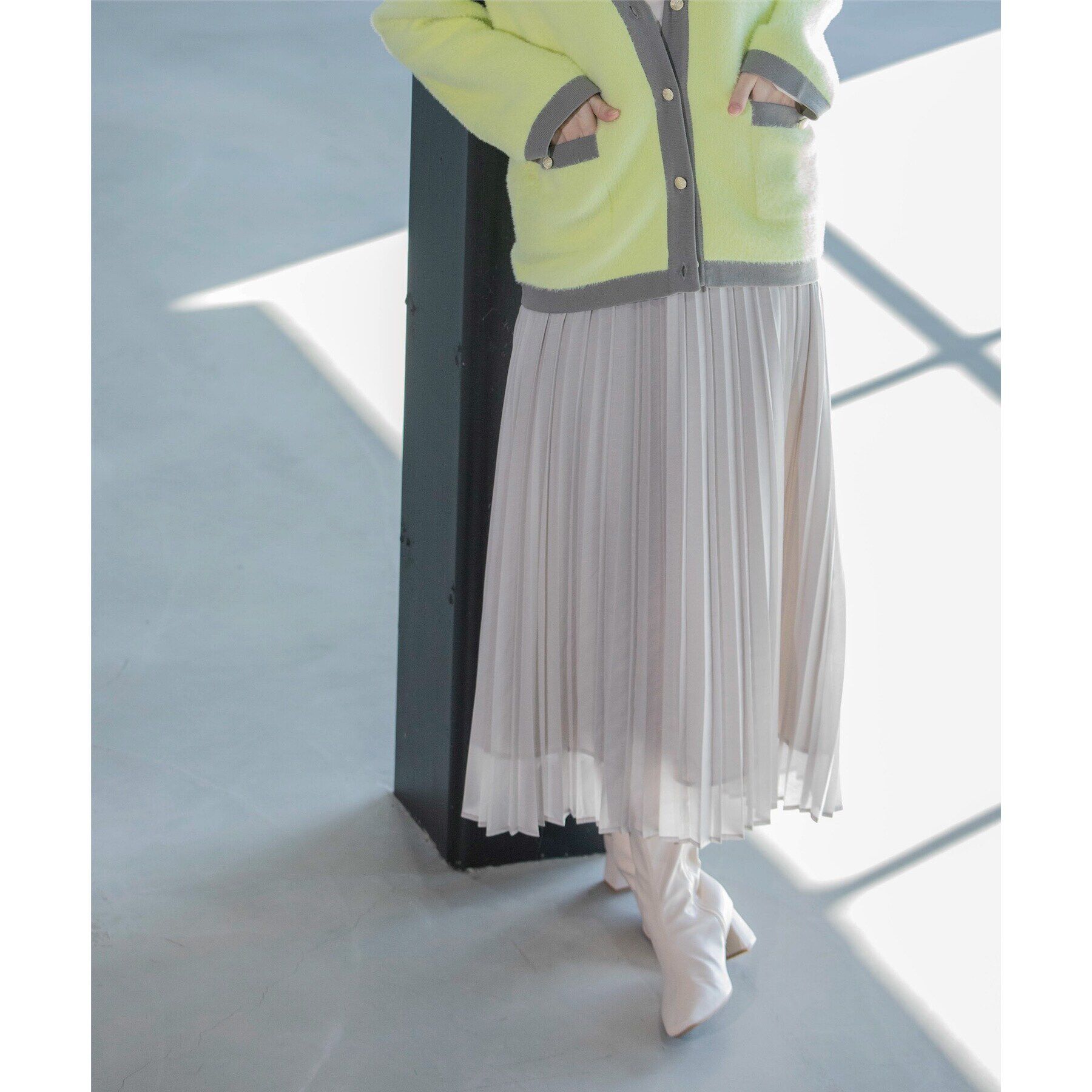 OPAQUE.CLIP「《通勤・セレモニー対応》シアーローンプリーツスカート【洗濯機洗い可】」|スカート|