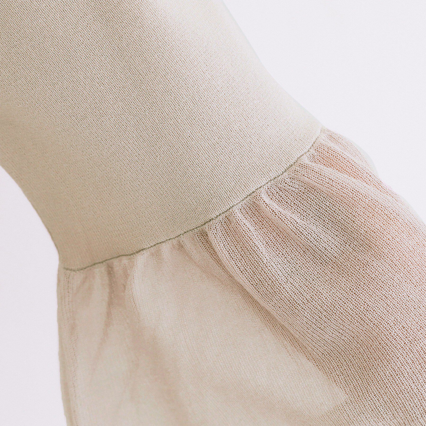 OPAQUE.CLIP「シアーフレアスリーブニット【洗濯機OK/抗ピル】」|ニット・セーター|