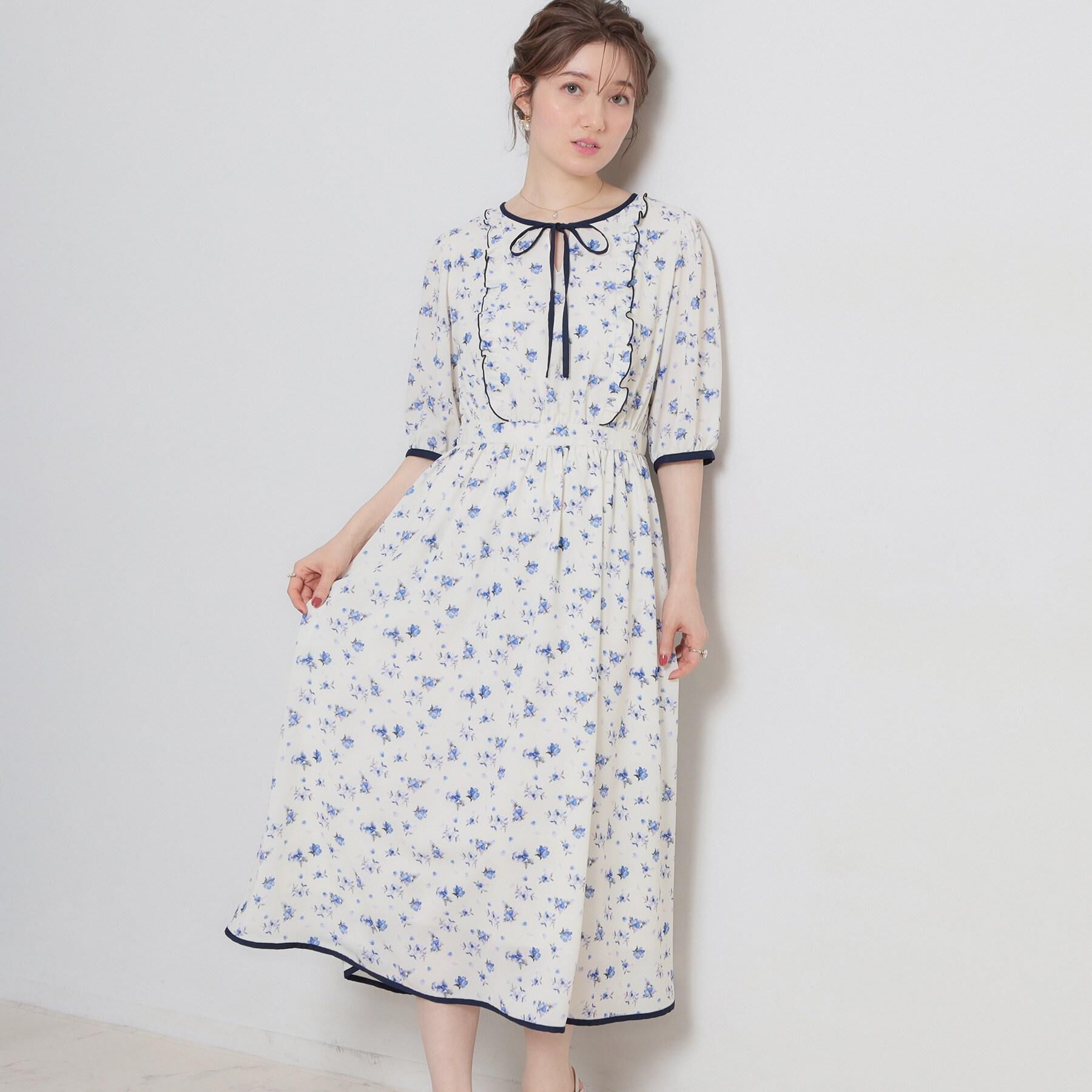 Couture broach「【着映え】水彩フラワーワンピース」|ワンピース|オフホワイト(003