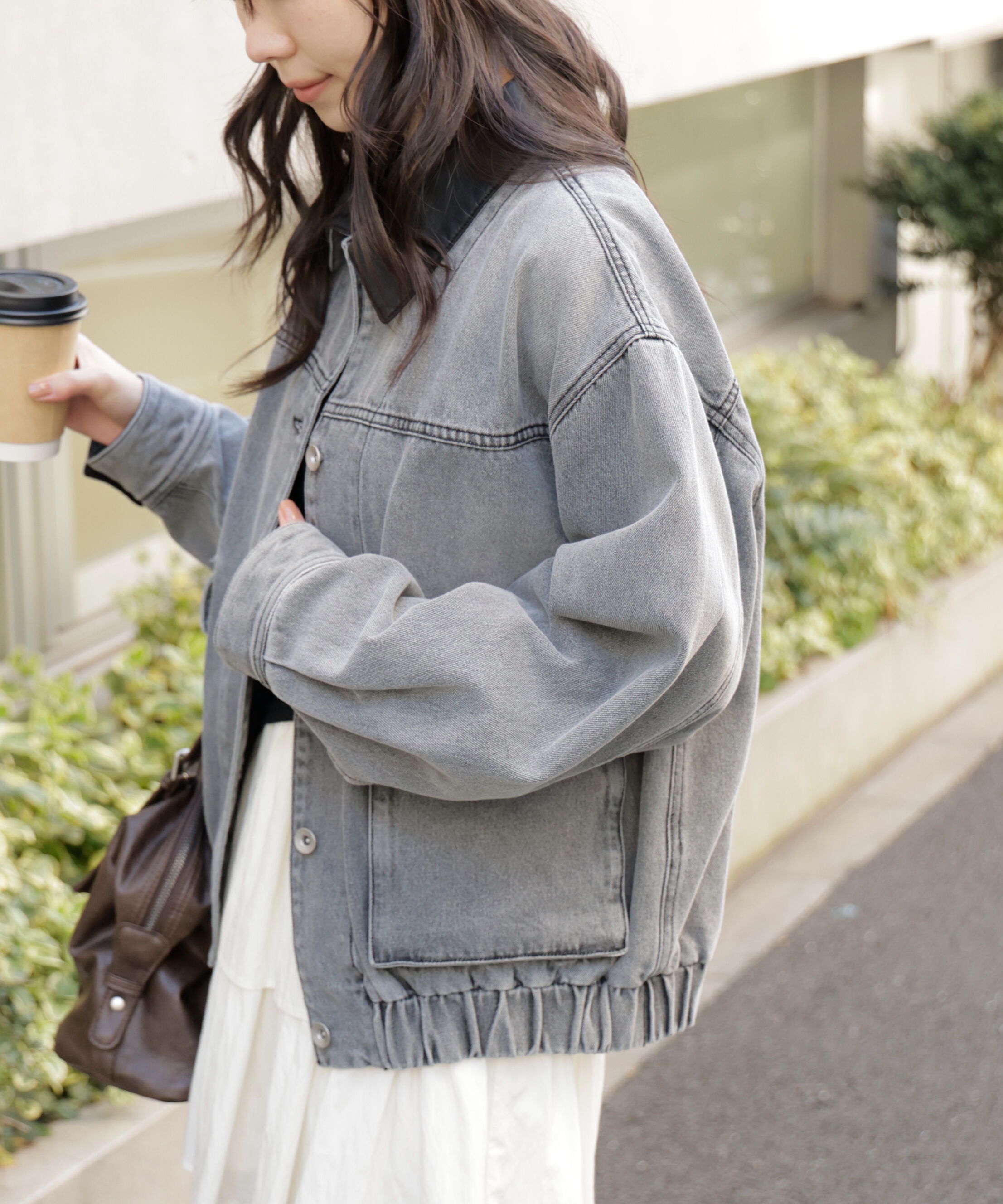  「バイカラーワークジャケット」|ブルゾン・スタジャン|