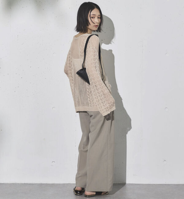 Doux archives「リネンライク２タックワイドパンツ」|チノ|