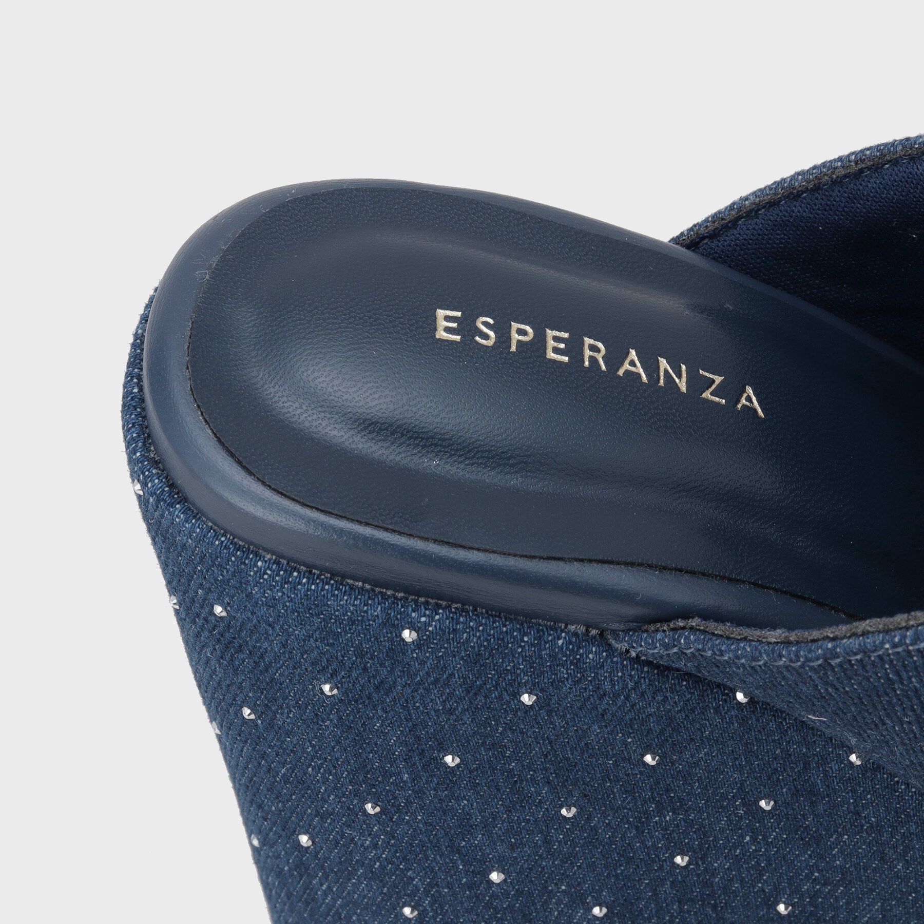 ESPERANZA「ラインストーンウエッジミュール」|サンダル|