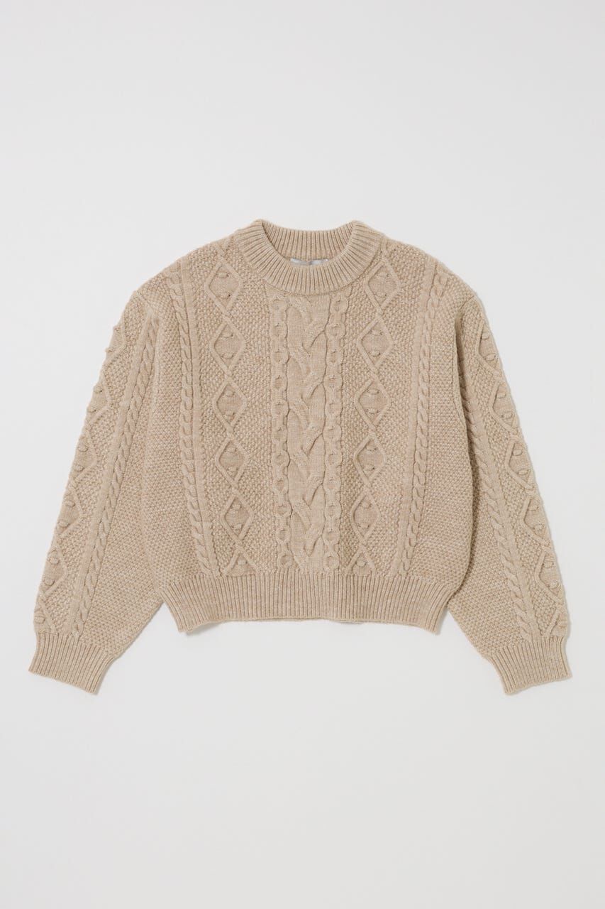 MOUSSY「POPCORN CABLE セーター」|ニット・セーター|