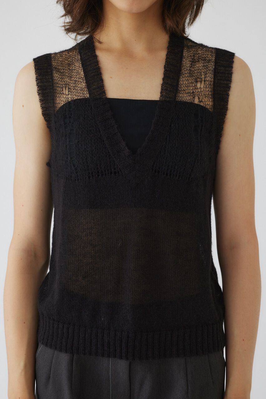 RIM.ARK 「Mohair mix minimum knit vest」|ニット・セーター|BLK