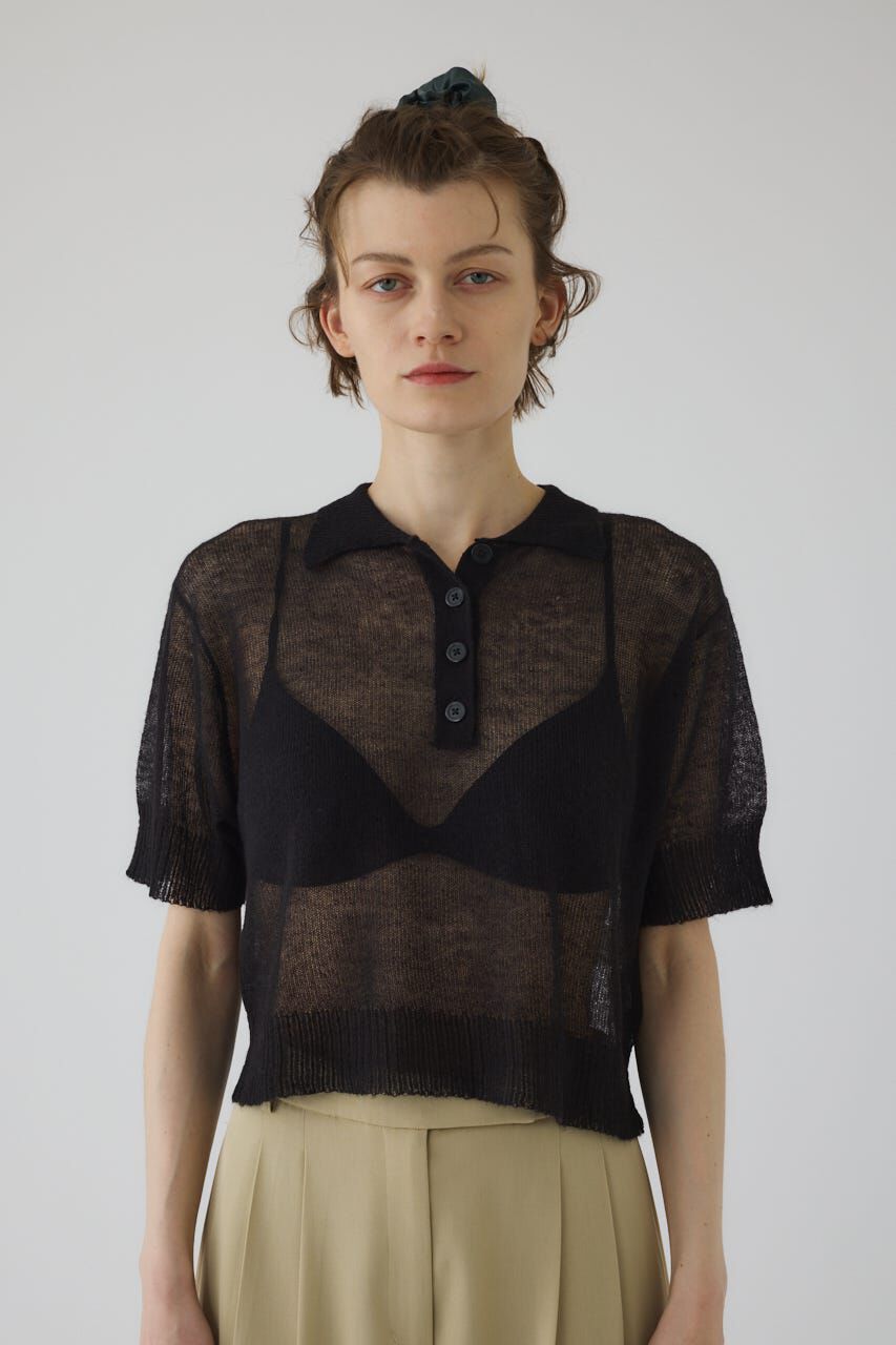 RIM.ARK 「Mohair polo knit」|ニット・セーター|BLK