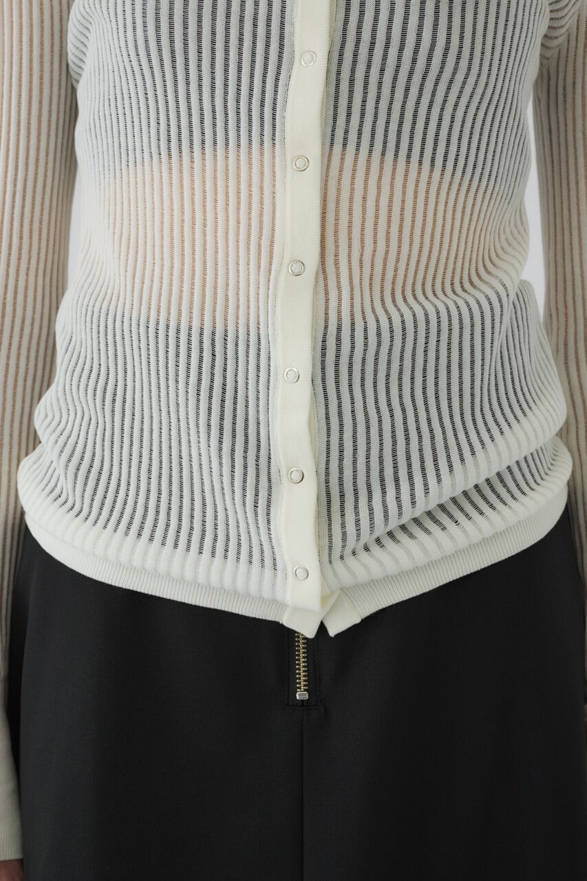 RIM.ARK 「Sheer ribbed hoodie」|ニット・セーター|