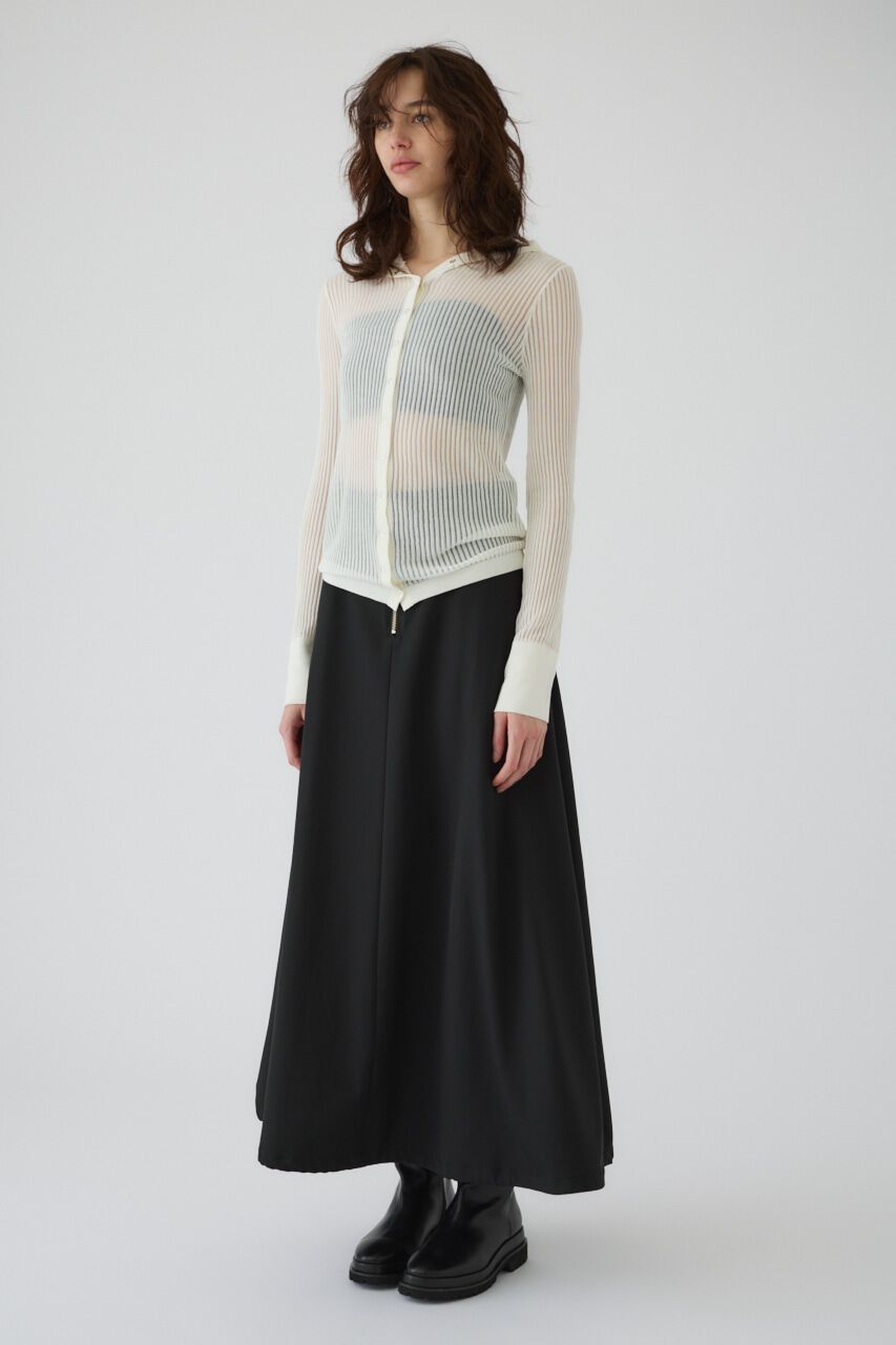 RIM.ARK 「Sheer ribbed hoodie」|ニット・セーター|