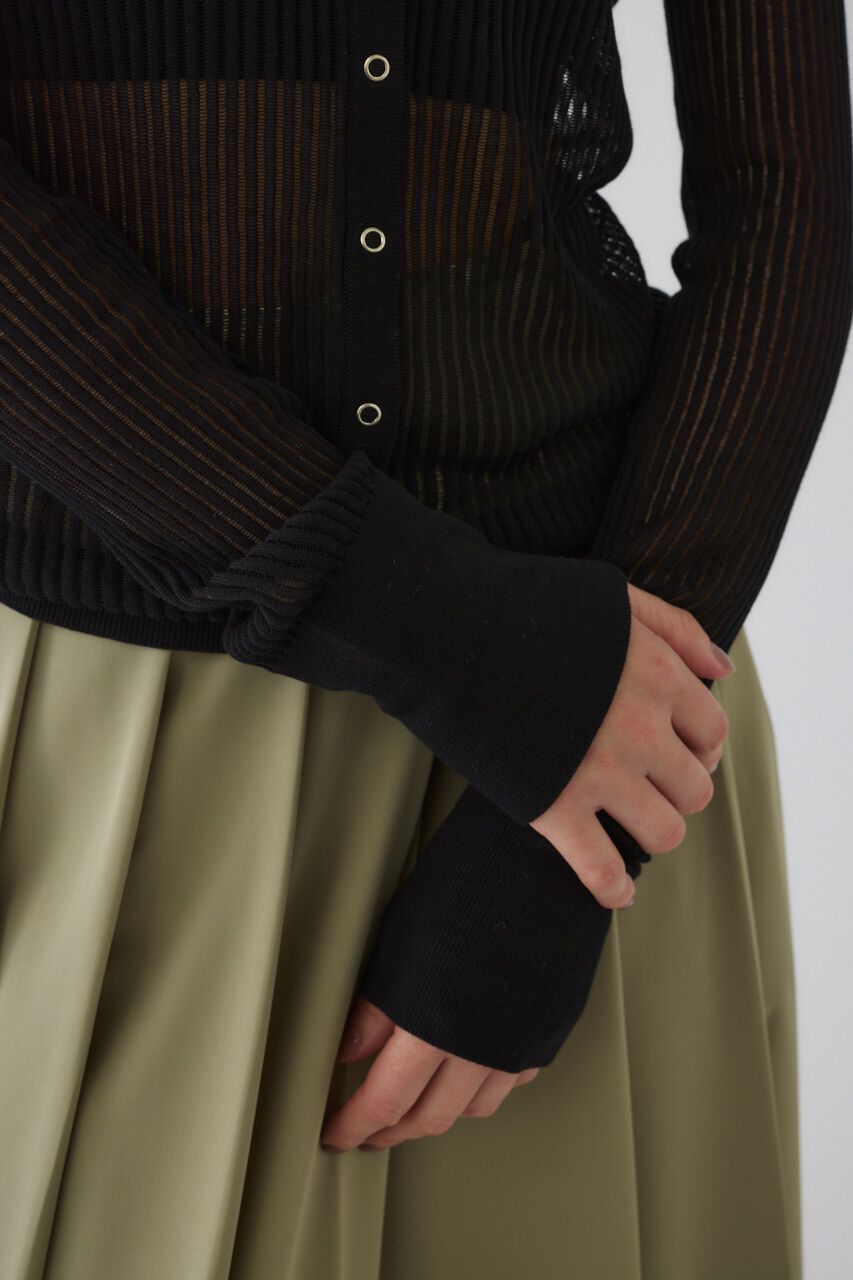 RIM.ARK 「Sheer ribbed hoodie」|ニット・セーター|