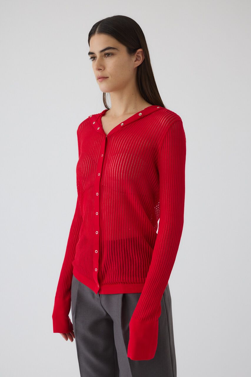RIM.ARK 「Sheer ribbed hoodie」|ニット・セーター|