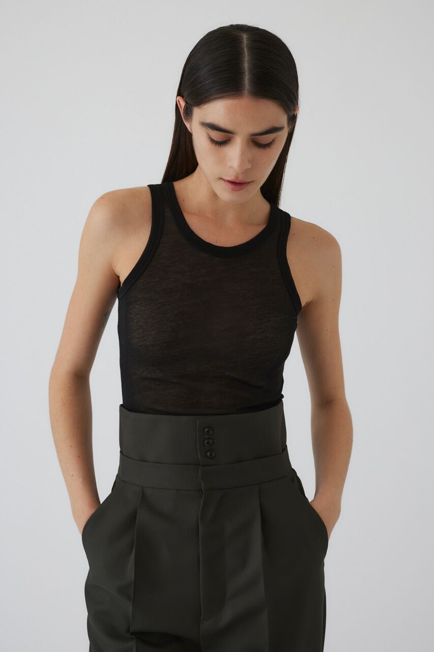 RIM.ARK 「Gauze tank」|タンクトップ|BLK