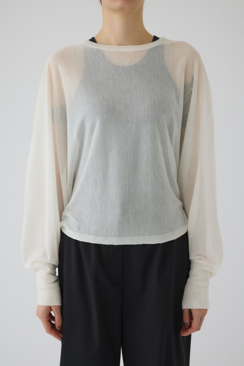 RIM.ARK 「Sheer dolman knit tops」|ニット・セーター|WHT