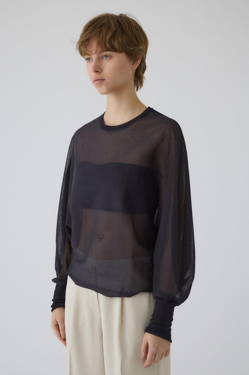 RIM.ARK 「Sheer dolman knit tops」|ニット・セーター|GRY