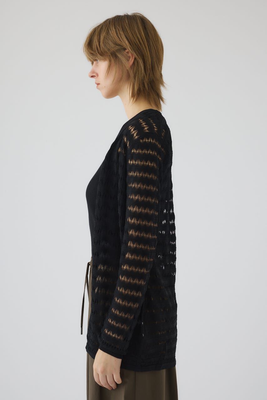 RIM.ARK 「Crochet open knit C/D」|カーディガン|