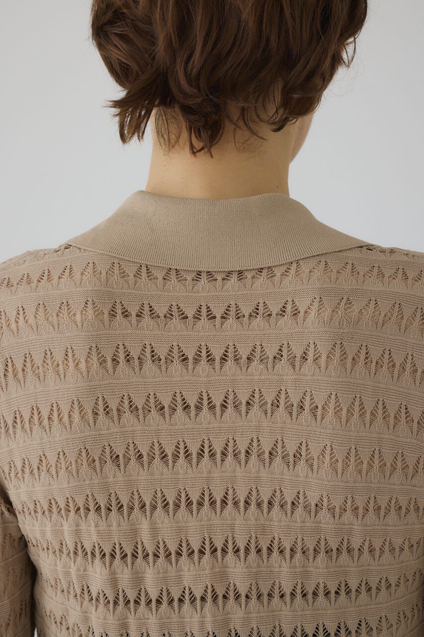 RIM.ARK 「Crochet open knit C/D」|カーディガン|