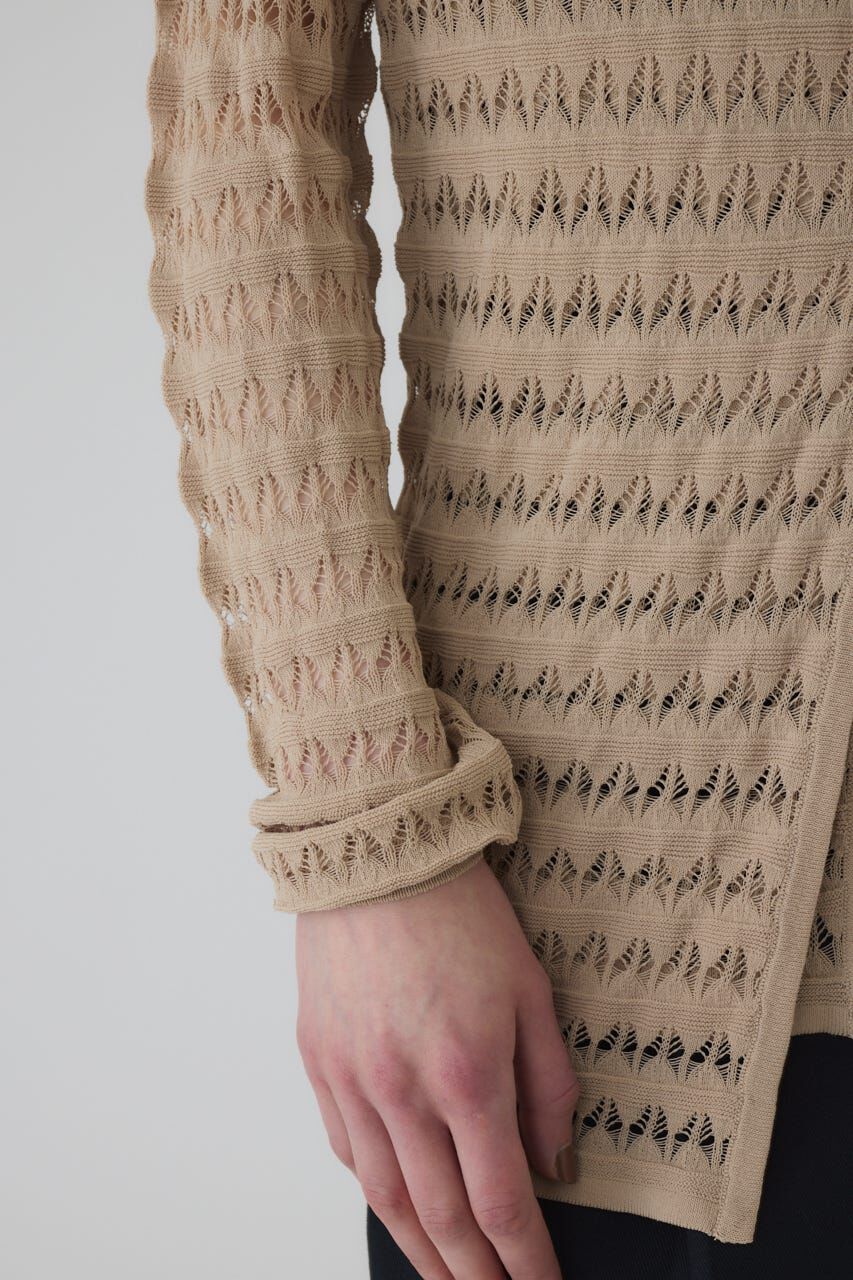 RIM.ARK 「Crochet open knit C/D」|カーディガン|