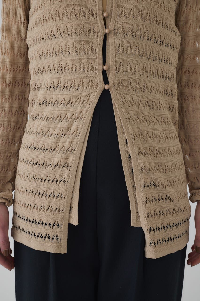 RIM.ARK 「Crochet open knit C/D」|カーディガン|