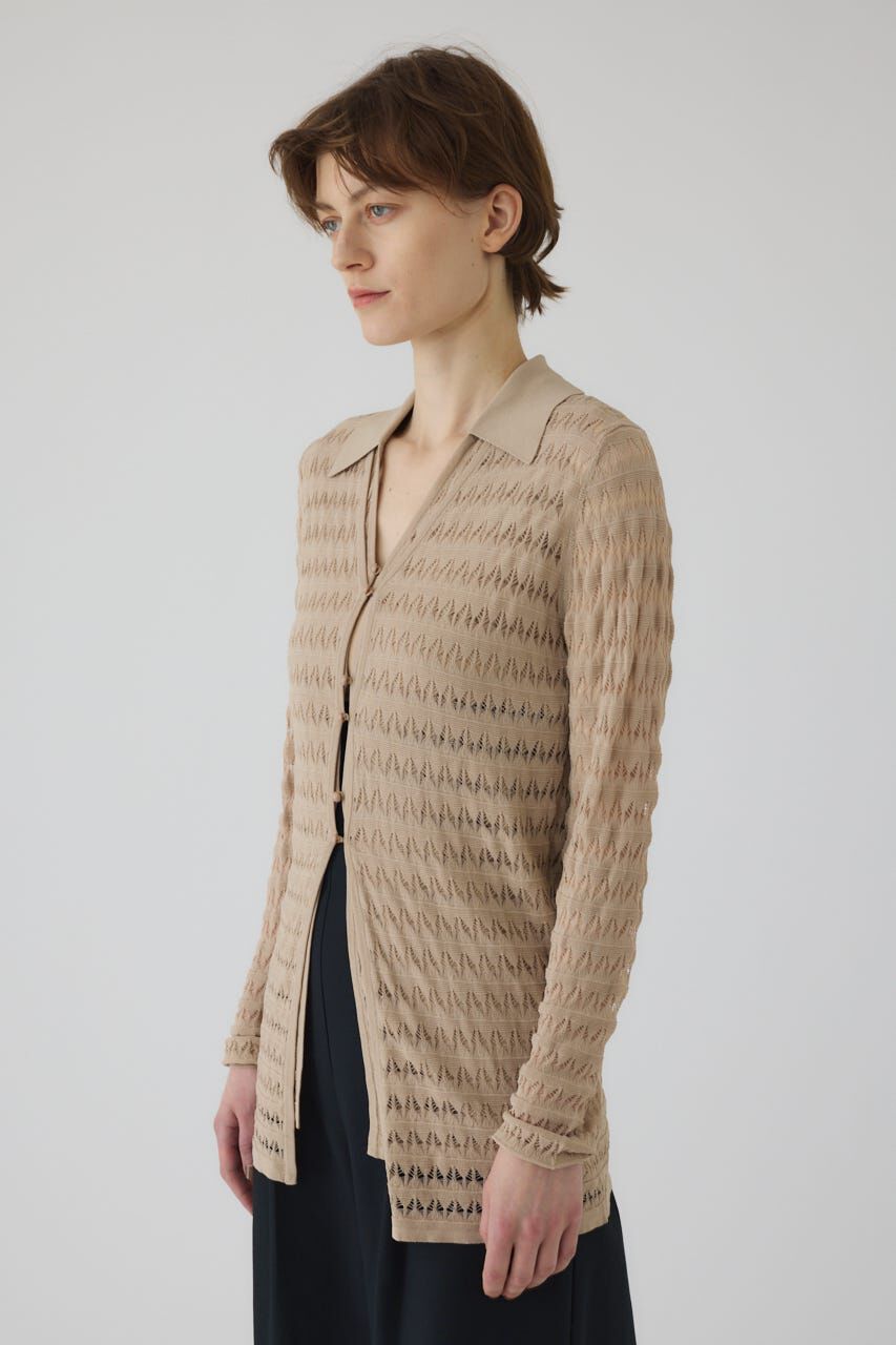 RIM.ARK 「Crochet open knit C/D」|カーディガン|