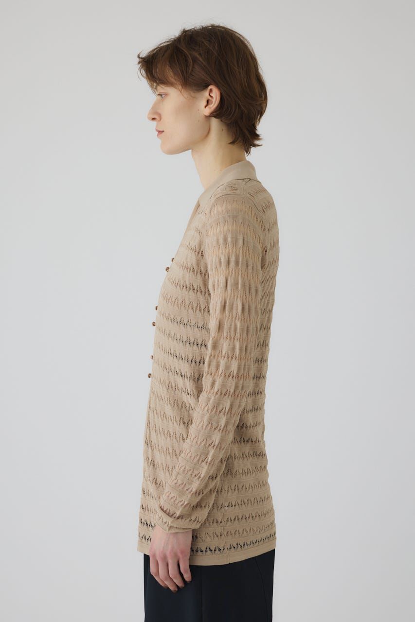 RIM.ARK 「Crochet open knit C/D」|カーディガン|