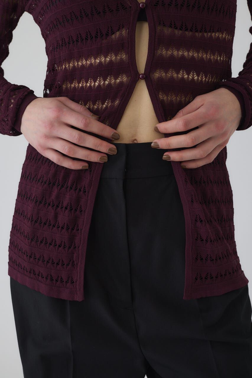 RIM.ARK 「Crochet open knit C/D」|カーディガン|