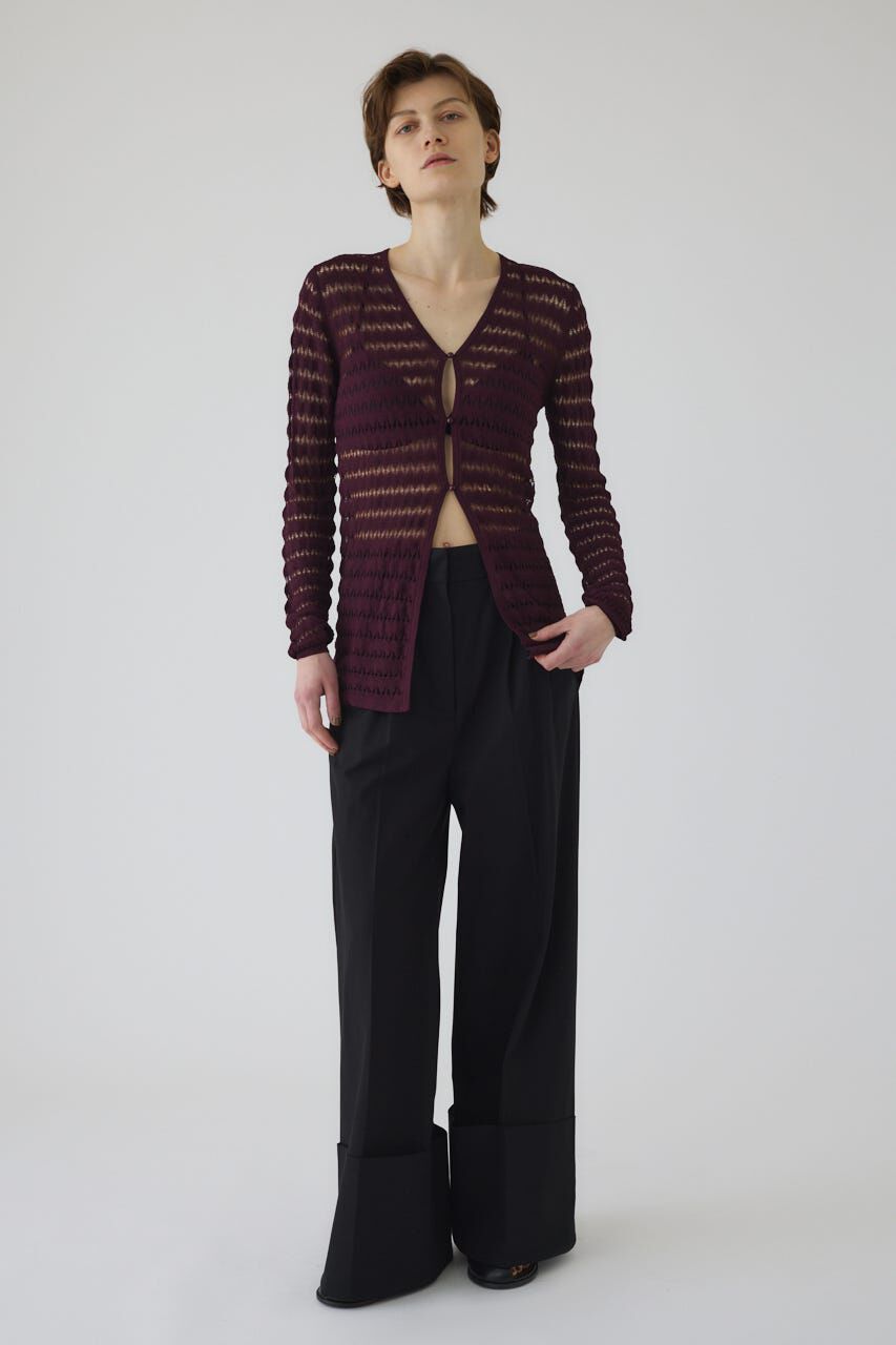 RIM.ARK 「Crochet open knit C/D」|カーディガン|