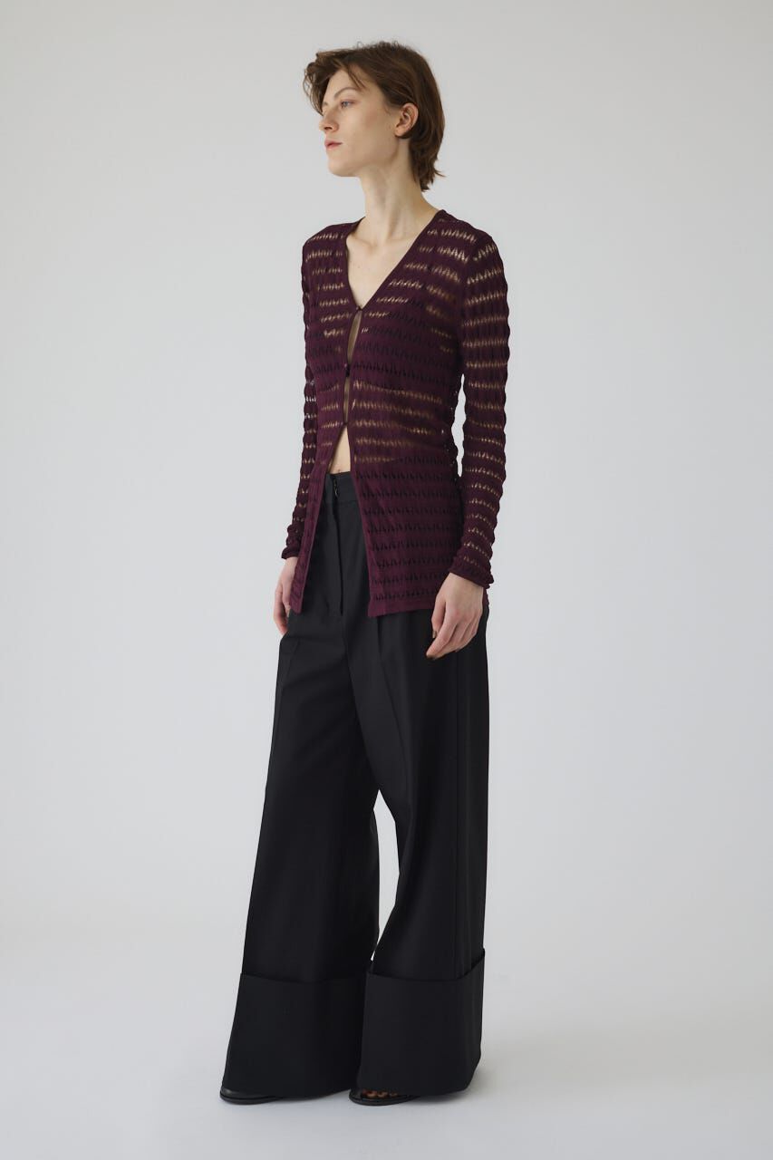RIM.ARK 「Crochet open knit C/D」|カーディガン|