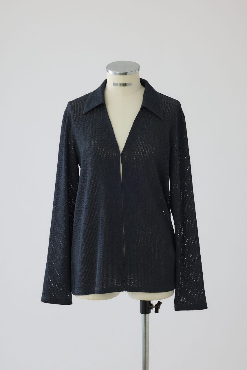 RIM.ARK 「Sheer lace hook tops」|シャツ・ブラウス|D/BLU3