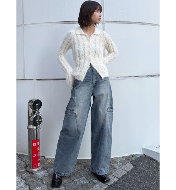 MURUA「パッチポケットバレルレッグデニム」|デニム|