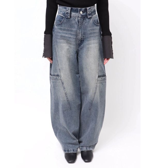 MURUA「パッチポケットバレルレッグデニム」|デニム|