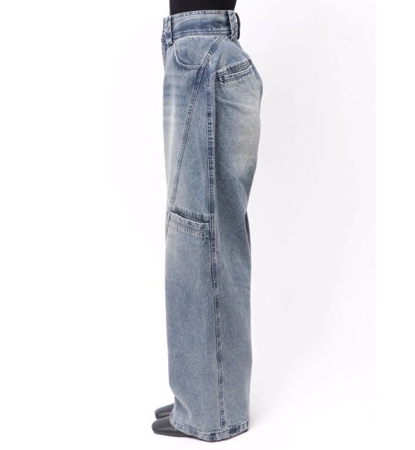 MURUA「パッチポケットバレルレッグデニム」|デニム|