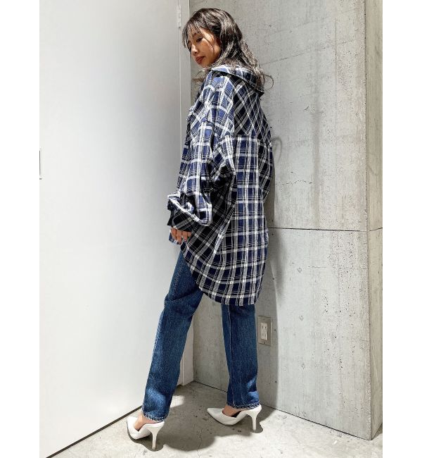 GYDA「ハイウエスト HIGH-END STRAIGHT SLIM デニムパンツ」|デニム|