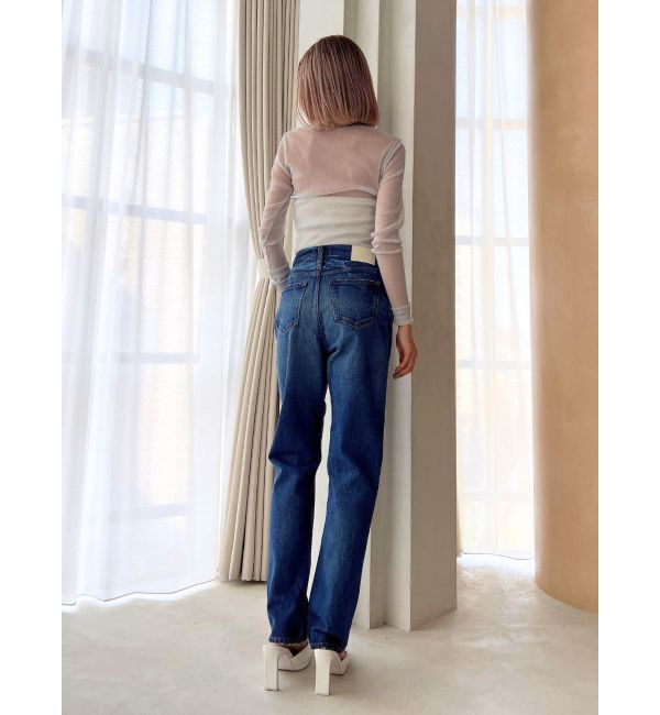 GYDA「ハイウエスト HIGH-END STRAIGHT SLIM デニムパンツ」|デニム|