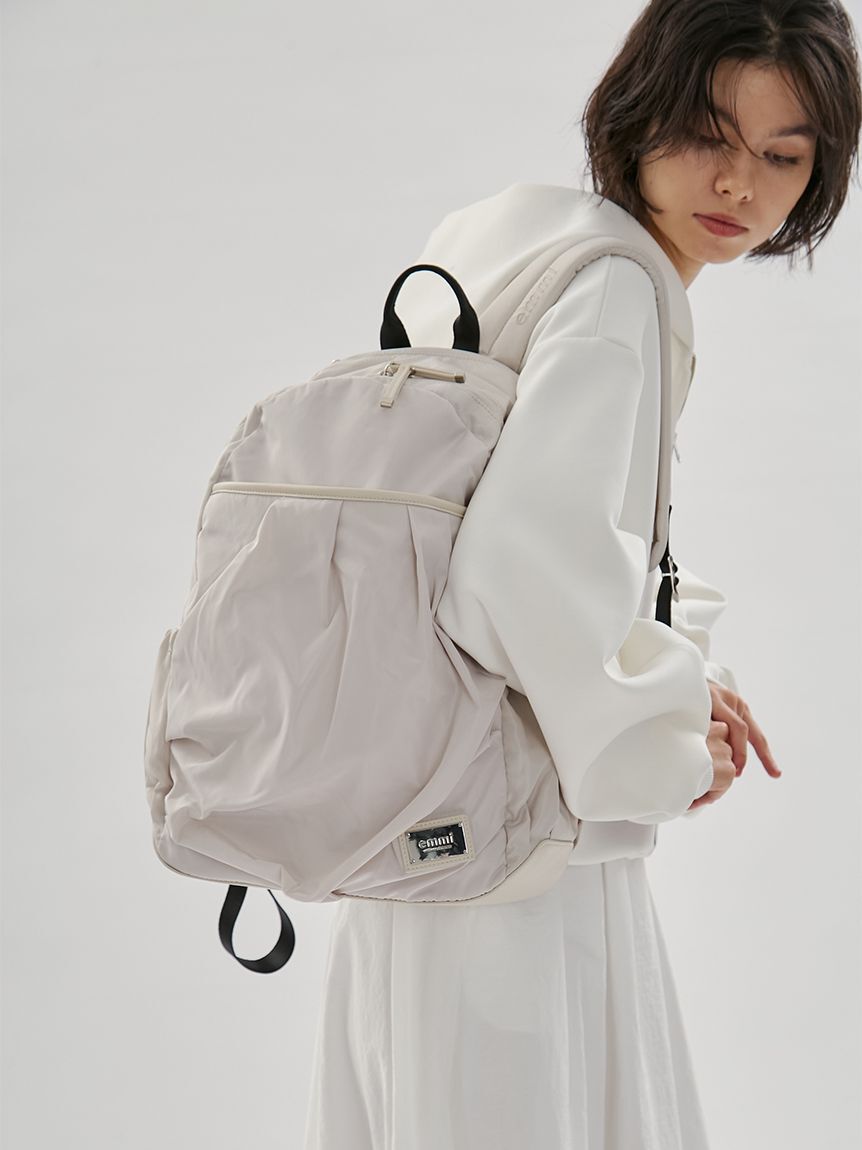 emmi atelier「eco レザーミックスバックパック/撥水」|リュック|