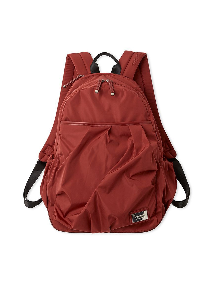 emmi atelier「eco レザーミックスバックパック/撥水」|リュック|RED