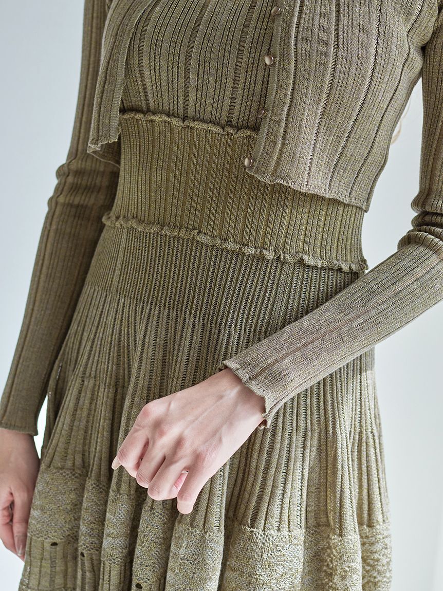 SNIDEL「レースクロシェカーデセットワンピース」|ワンピース|