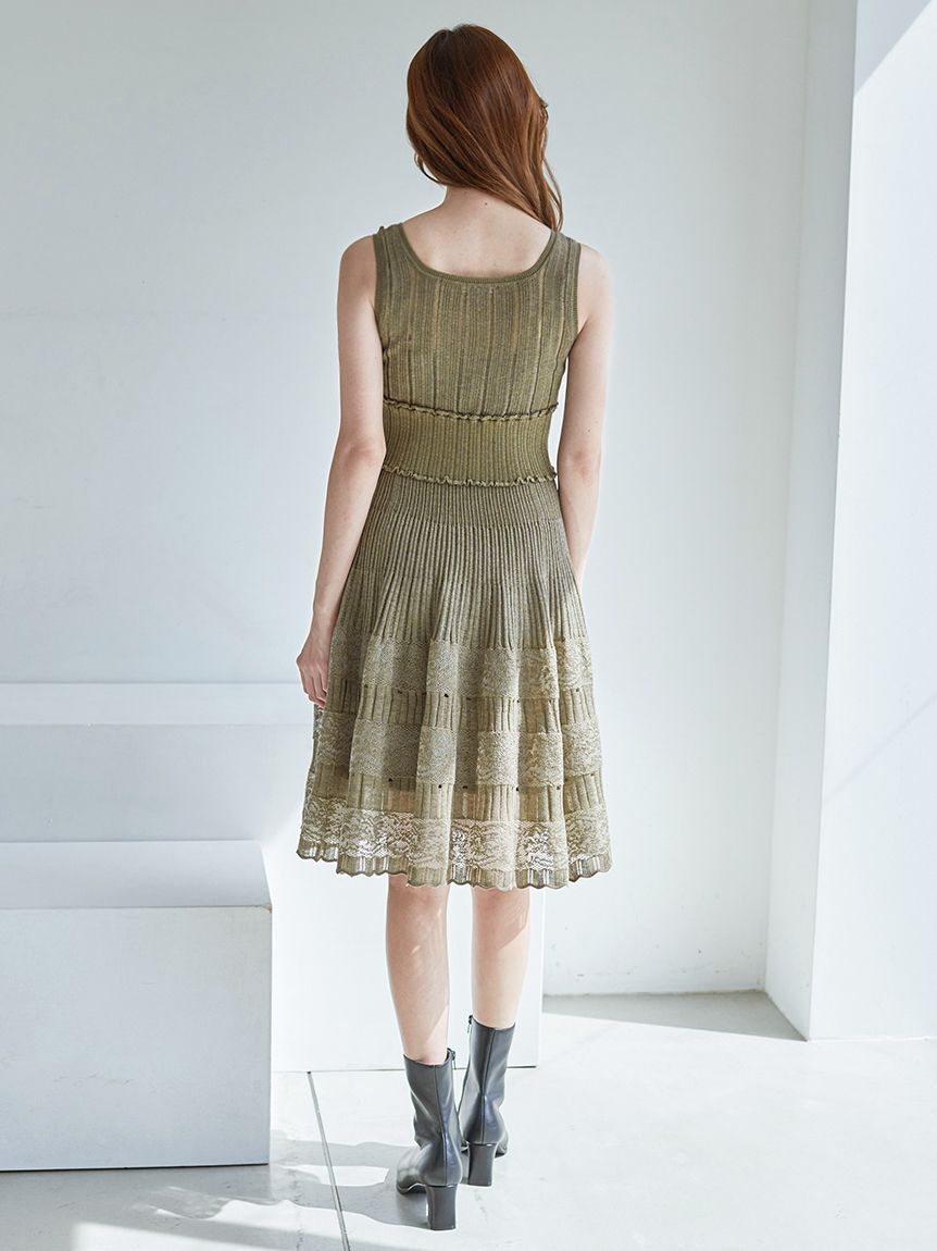 SNIDEL「レースクロシェカーデセットワンピース」|ワンピース|