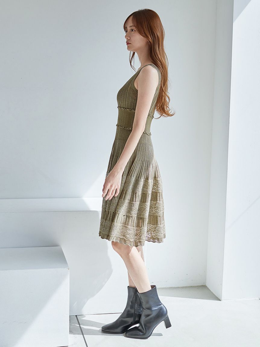 SNIDEL「レースクロシェカーデセットワンピース」|ワンピース|