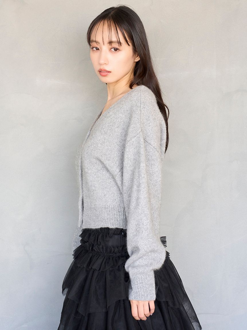 SNIDEL「フォックスビジューカーディガン」|カーディガン|