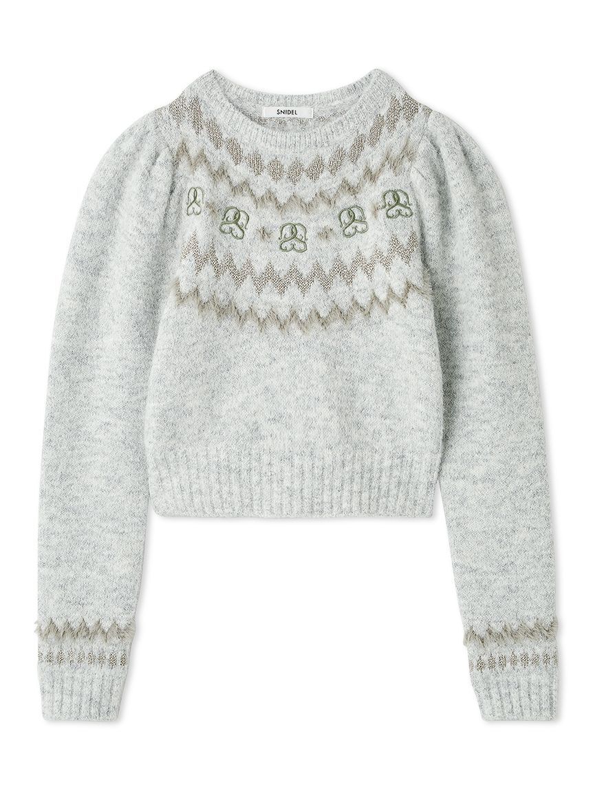 SNIDEL「Sustainableノルディックニットプルオーバー」|ニット・セーター|