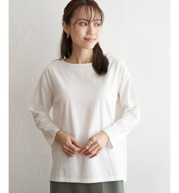 ikka「コットンUSA長袖Tシャツ」|Tシャツ・カットソー|