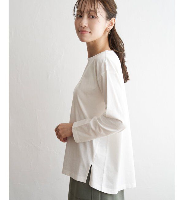 ikka「コットンUSA長袖Tシャツ」|Tシャツ・カットソー|