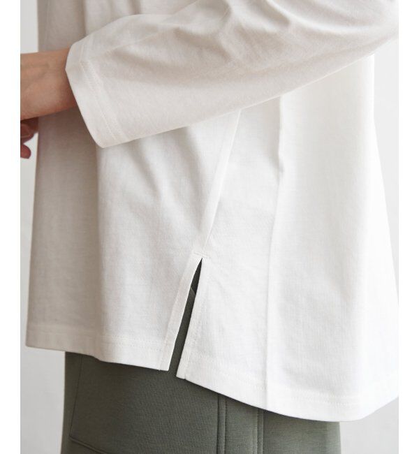 ikka「コットンUSA長袖Tシャツ」|Tシャツ・カットソー|