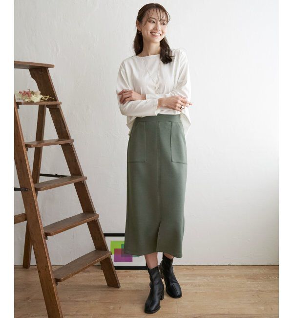 ikka「コットンUSA長袖Tシャツ」|Tシャツ・カットソー|