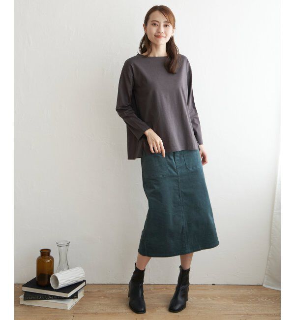 ikka「コットンUSA長袖Tシャツ」|Tシャツ・カットソー|