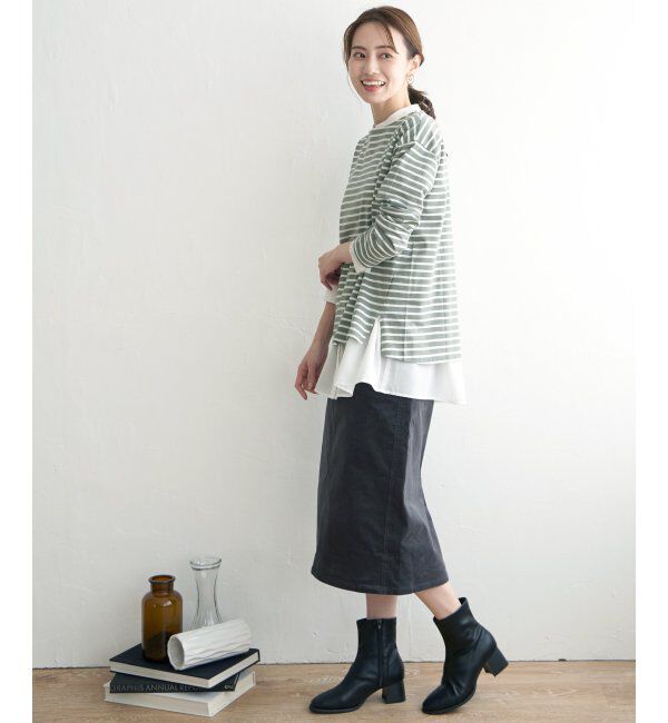 ikka「コットンUSA長袖Tシャツ」|Tシャツ・カットソー|