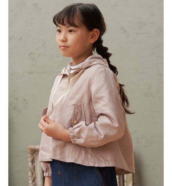 ikka kids「サテンフレアマウンテンパーカー（120~160cm）」|その他|