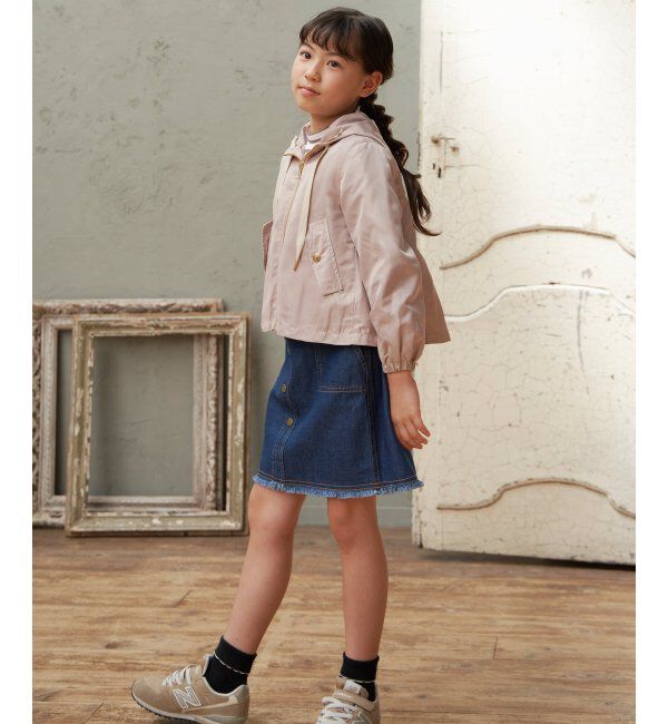 ikka kids「サテンフレアマウンテンパーカー（120~160cm）」|その他|