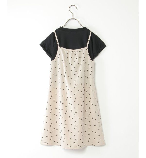 ikka kids「キャミ&times;ジャンパースカートドッキングワンピース（120~160cm）」|スカート|