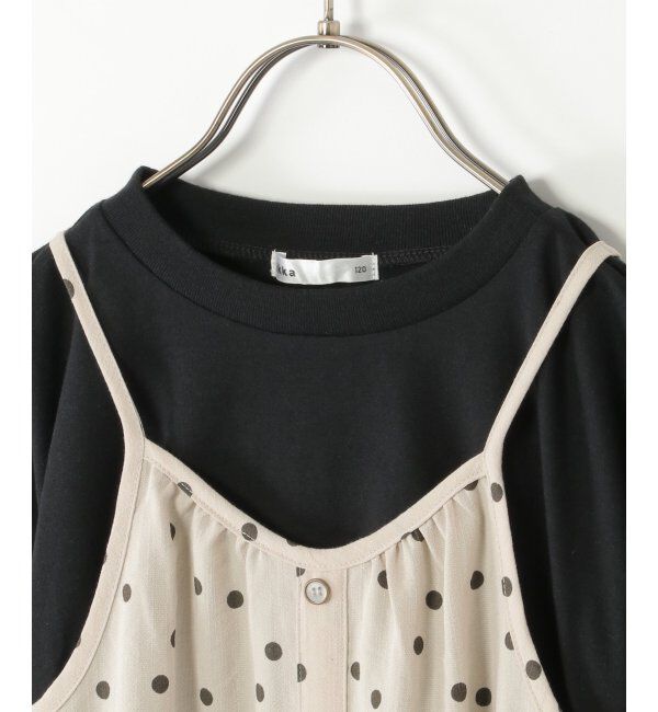ikka kids「キャミ&times;ジャンパースカートドッキングワンピース（120~160cm）」|スカート|
