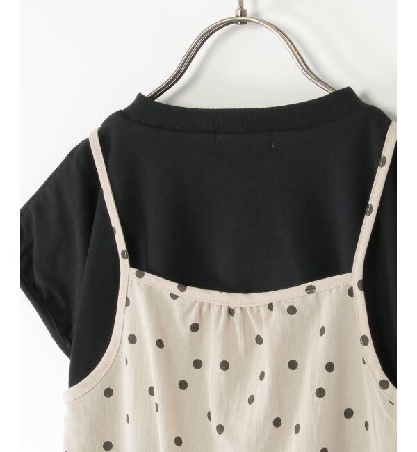 ikka kids「キャミ&times;ジャンパースカートドッキングワンピース（120~160cm）」|スカート|