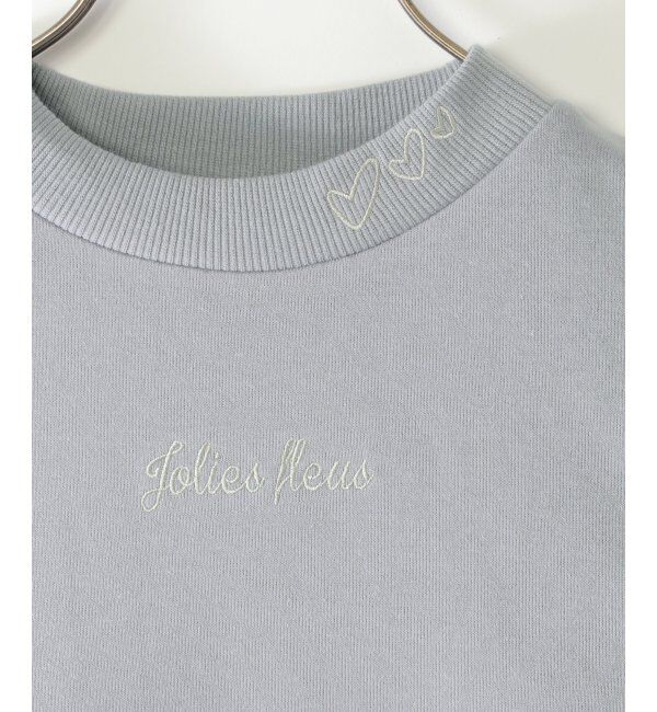 ikka kids「袖フェイクファー刺繍裏毛プルオーバー（120~160cm）」|Tシャツ・カットソー|